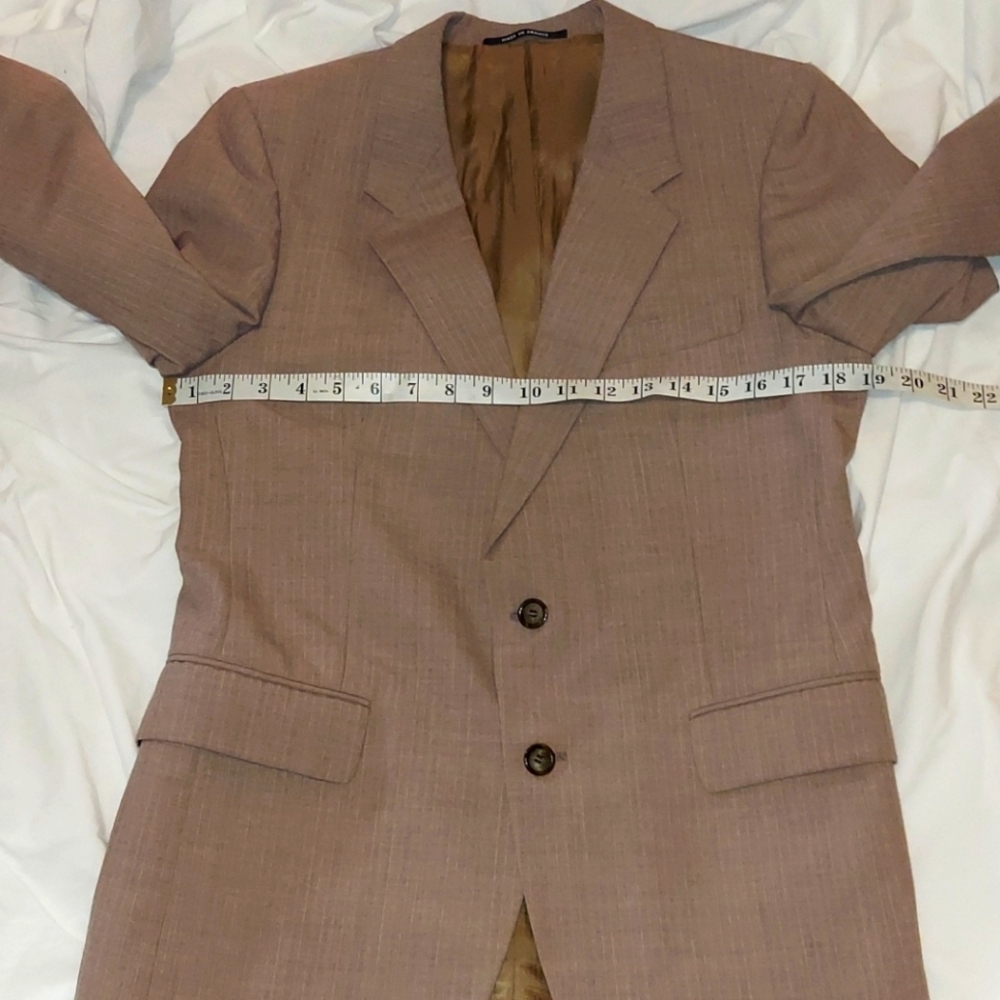 YSL three piece suit in tan w/ light pin stripes - Picture 6 of 16